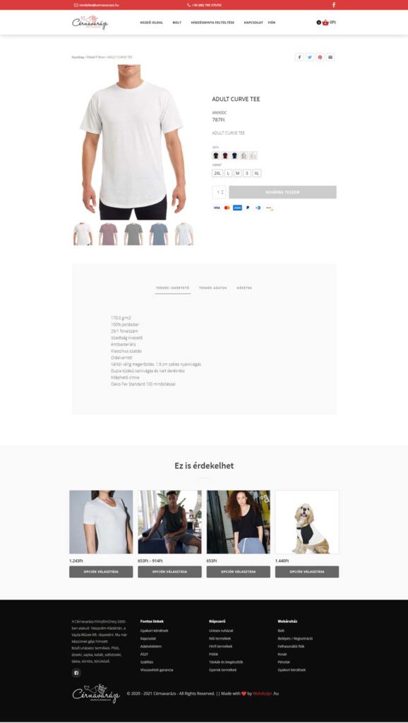 Webáruház termék variációkkal (több mint 40.000) - Cérnavarázs - WebDizájn .hu Webáruház termék variációkkal (több mint 40.000) - Cérnavarázs