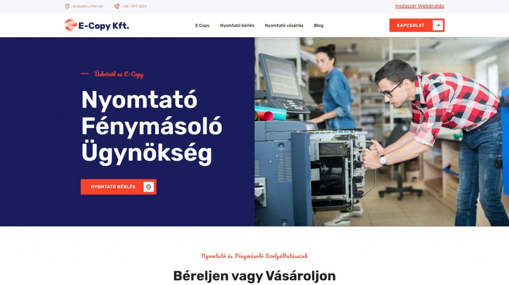 Termék katalógus és céges weboldal felújítás - Ecopy